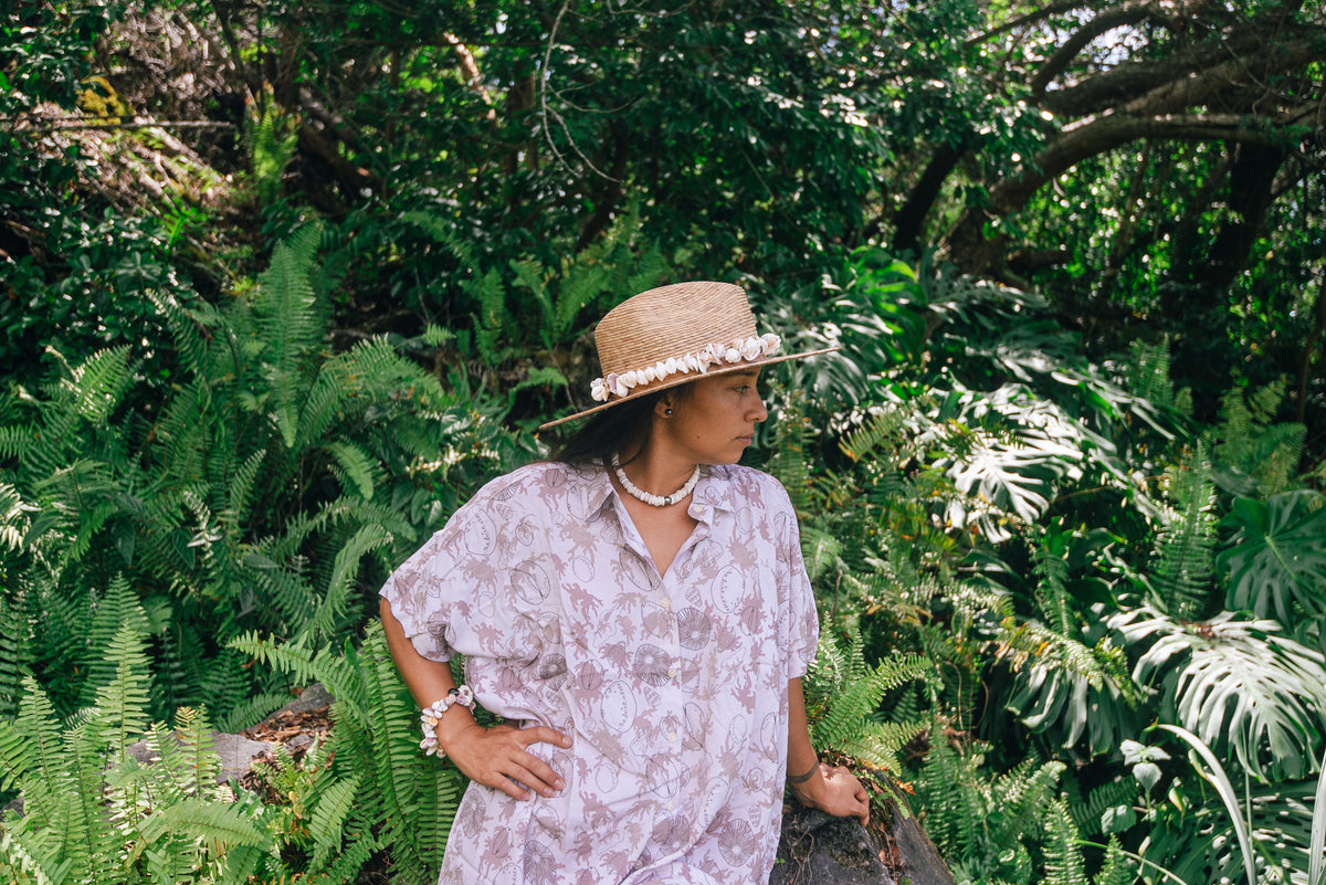 shirt dress hawaii Cora Spearman Hawaii WOMENS Mod Aloha Navy Aloha Shirt Dress M