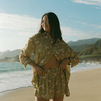 Waimea Blouse — Naupaka Shores (Eco Rayon Button Blouse)