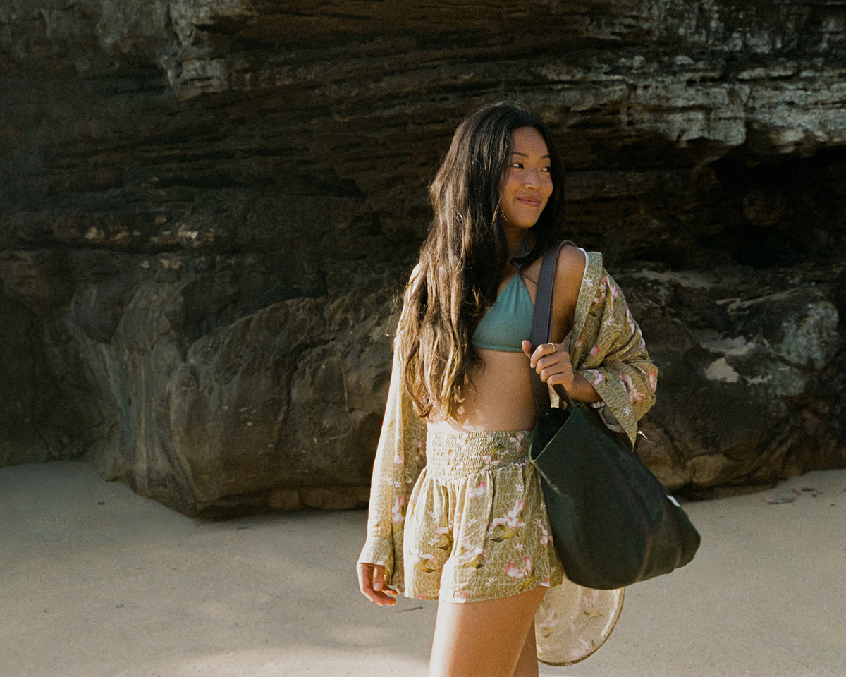 Waimea Blouse — Naupaka Shores (Eco Rayon Button Blouse)